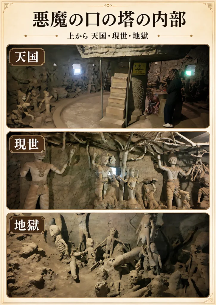 悪魔の口の塔の内部3層解説