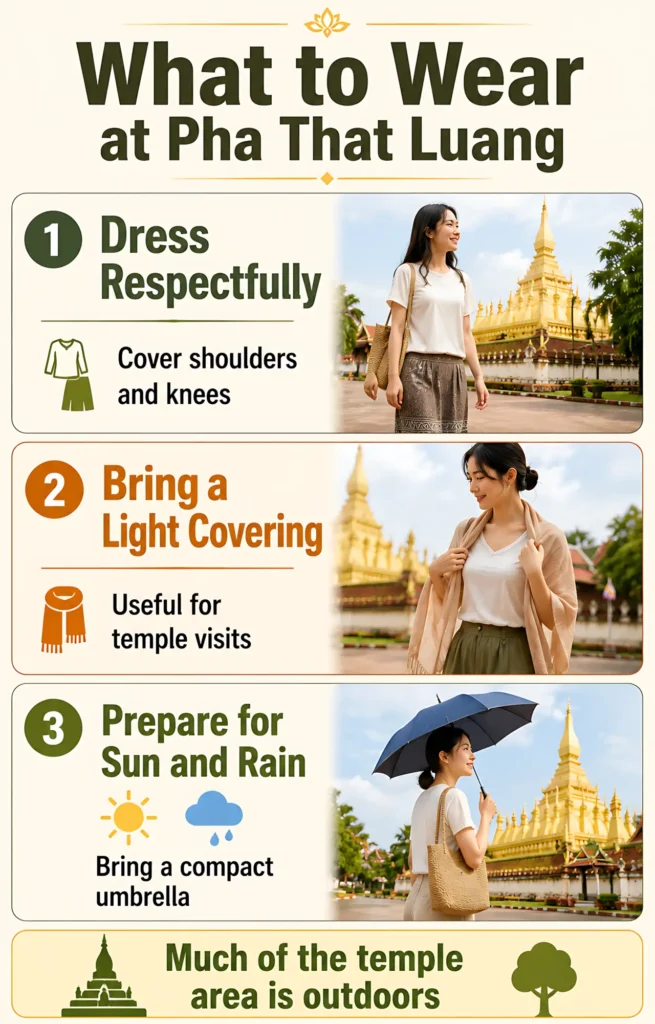 What to Wear and Bring at Pha That Luang