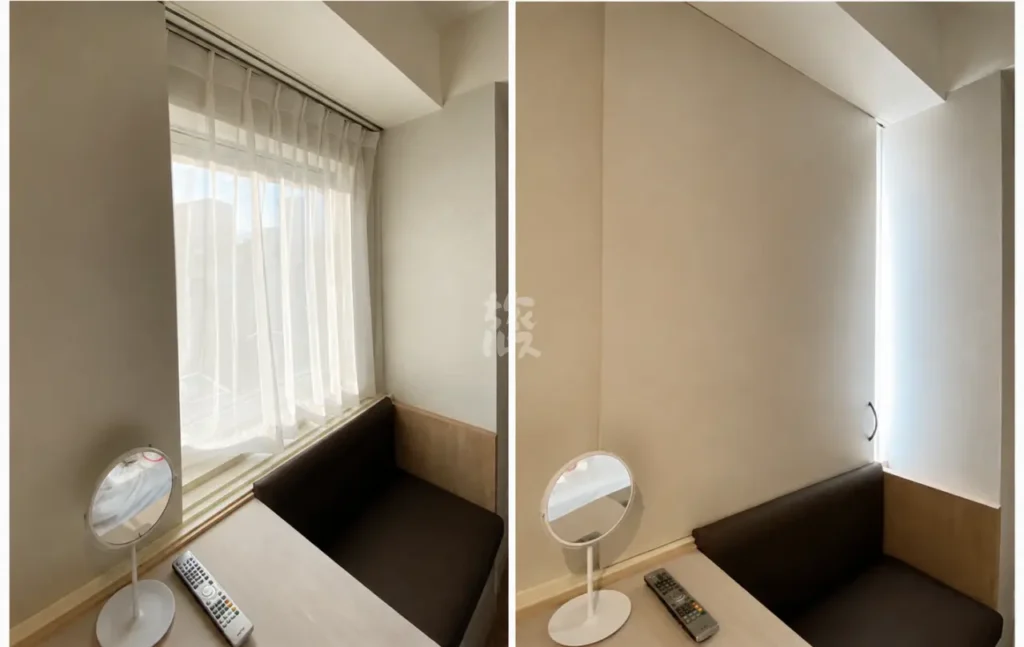 The window of a Family Twin room at the Shibuya Tokyu REI Hotel