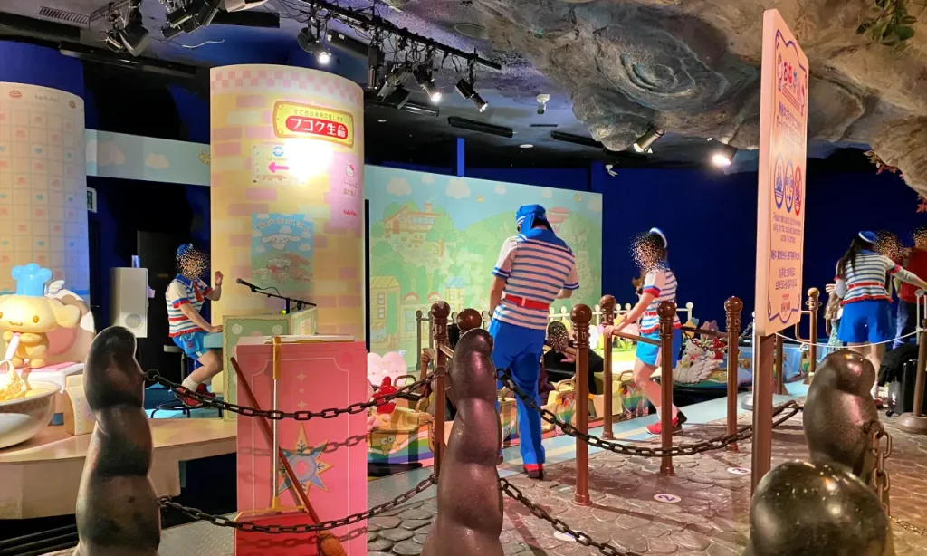 ピューロランドのアトラクション「ボートライド」の乗り場