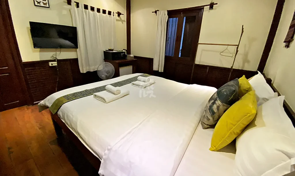 Villa De Mekongのバンガローの室内